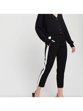 Babaton Conan Pant Black with White Stripe Size 12